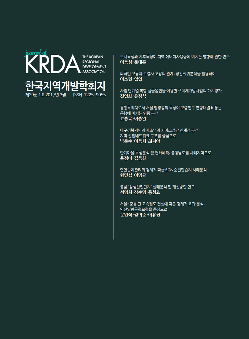 201７ 한국지역개발학회지 29권1호 발간