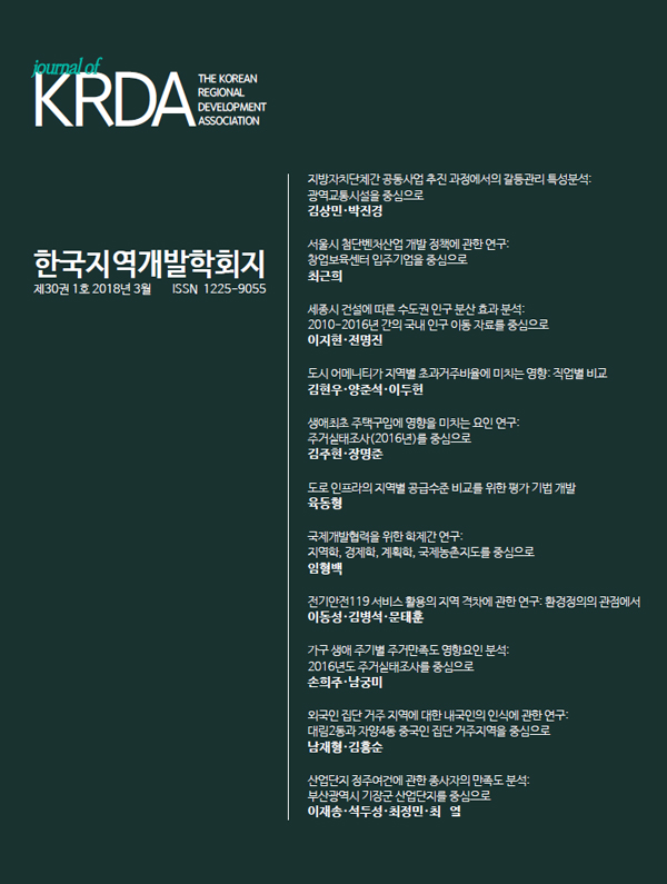 201７ 한국지역개발학회지 29권2호 발간
